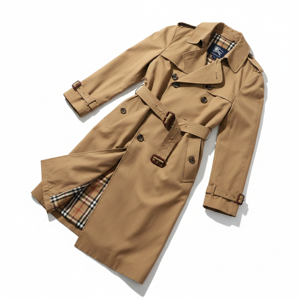 Single Breasted Long Trench Coat