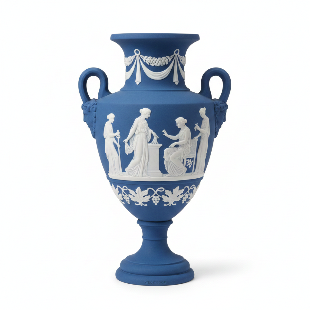 Magnolia Blossom Jasperware Bud Vase 5" view 3